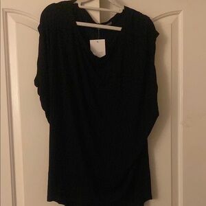 Flo-Story Collection Elegant Black Women's Top